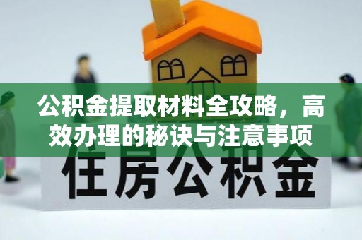 林内公积金提取材料全攻略，高效办理的秘诀与注意事项