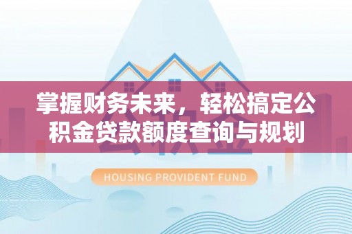 林内掌握财务未来，轻松搞定公积金贷款额度查询与规划