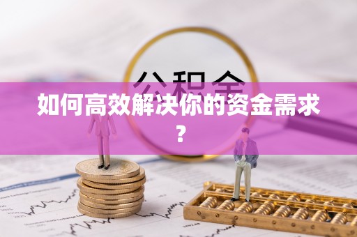 林内如何高效解决你的资金需求？