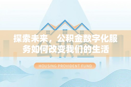 林内探索未来，公积金数字化服务如何改变我们的生活