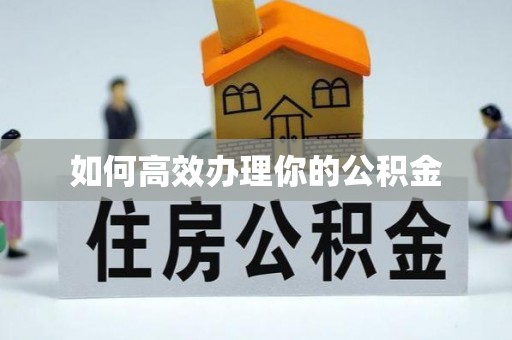 林内如何高效办理你的公积金