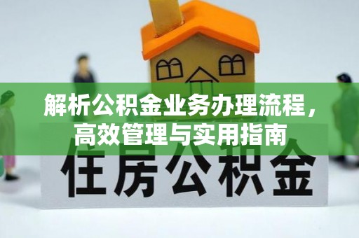 林内解析公积金业务办理流程，高效管理与实用指南