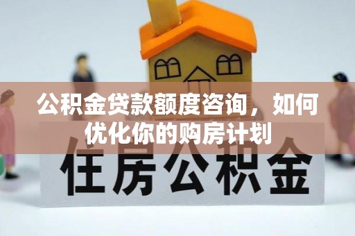 林内公积金贷款额度咨询，如何优化你的购房计划