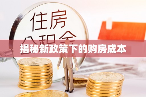 林内揭秘新政策下的购房成本
