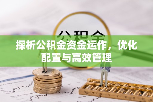 林内探析公积金资金运作，优化配置与高效管理